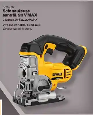 Patrick Morin Cordless Jig Saw, 20 V MAX offer