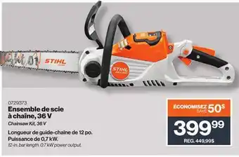 Patrick Morin Chainsaw Kit, 36 V offer