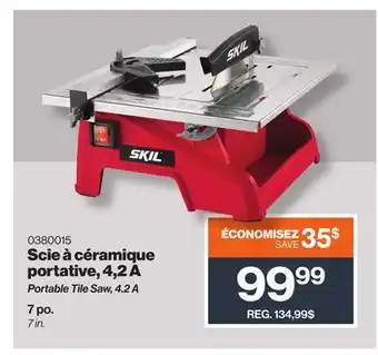 Patrick Morin Portable Tile Saw, 4.2 A offer