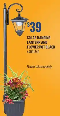 Canac SOLAR HANGING LANTERN AND FLOWER POT BLACK offer