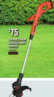 Canac 20 V Max Lithium Cordless Lawn Trimmer offer