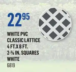 Canac White PVC Classic Lattice4 ft.x 8 ft offer