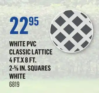 Canac White PVC Classic Lattice4 ft.x 8 ft offer