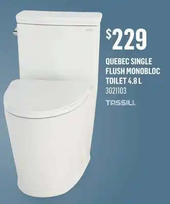 Canac Quebec Single Flush Monobloc Toilet 4.8 L offer