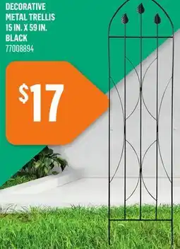Canac Decorative Metal Trellis 15 in. x 59 in. Black offer