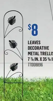 Canac Leaves Decorative Metal Trellis 7 7/8 in. x 35 3/8 in offer