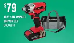 Canac 18 V 1/4 in. Impact Driver Set offer