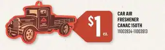 Canac Car Air Freshener Canac 150th offer
