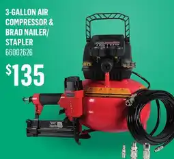 Canac 3-GALLON AIR COMPRESSOR & BRAD NAILER/STAPLER offer