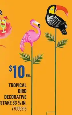 Canac Tropical Bird Decorative Stake 33 7/8 in offer