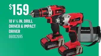 Canac 18 V 1/2 in. Drill Driver & Impact Driver offer
