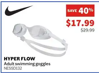 Sports Experts NIKE Hyper Flow Adult swimming goggles offer