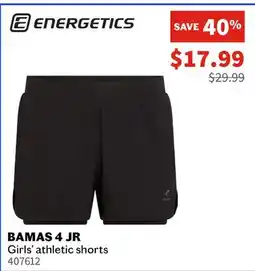 Sports Experts ENERGETICS Bamas 4 Jr Girls' athletic shorts offer