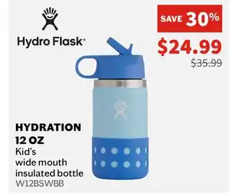 Sports Experts HYDRO FLASK Hydration 12 oz Kid's wide mouth insulated bottle offer