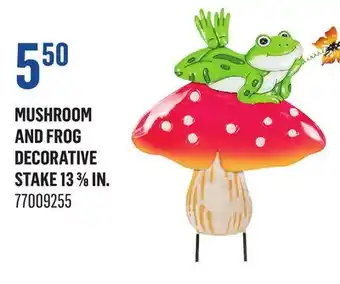 Canac Mushroom and Frog Decorative Stake 13 3/8 in offer