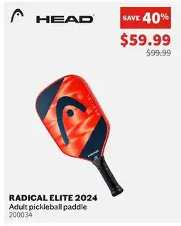 Sports Experts HEAD Radical Elite 2024 Adult pickleball paddle offer