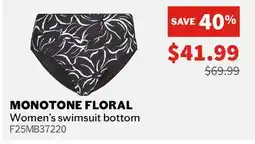 Sports Experts ANNE COLE Monotone Floral Women's swimsuit bottom offer