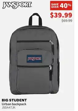 Sports Experts JANSPORT Big Student Urban backpack offer