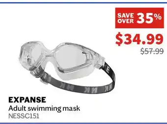 Sports Experts NIKE Expanse Adult swimming mask offer