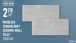 Canac Maiolica Tender Grey Ceramic Wall Tiles offer