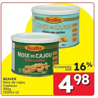 Rossy BEAVER Cashews offer