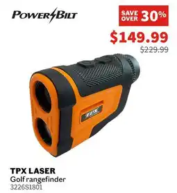 Sports Experts POWER BILT TPX Laser Golf rangefinder offer