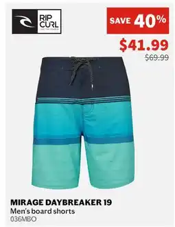 Sports Experts RIP CURL Mirage Daybreaker 19 Men's board shorts offer