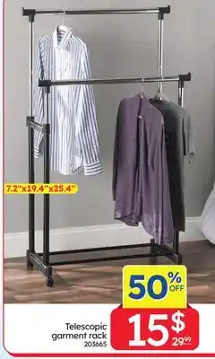 Rossy Telescopic garment rack offer