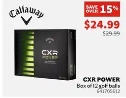 Sports Experts CALLAWAY CXR Power Box of 12 golf balls offer