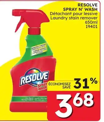 Rossy RESOLVE SPRAY N' WASH Laundry stain remover offer