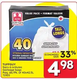 Rossy TUFFGUY Garbage bags offer