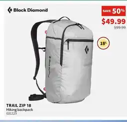 Atmosphere BLACK DIAMOND Trail Zip 18 Hiking backpack offer