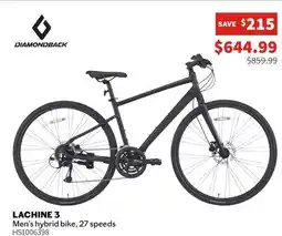 Sports Experts DIAMONDBACK Lachine 3 Men's hybrid bike, 27 speeds offer