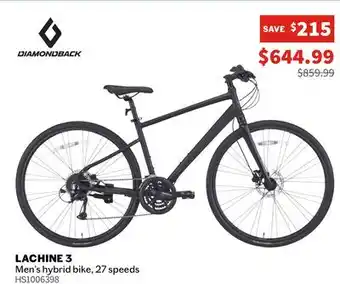 Sports Experts DIAMONDBACK Lachine 3 Men's hybrid bike, 27 speeds offer