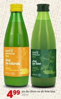 Avril Jus de citron ou de lime bios offer