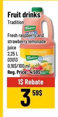 Mayrand Fruit drinks QUEBEC offer