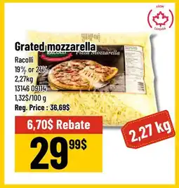 Mayrand Racolli Grated mozzarella CANADA offer