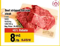 Mayrand Beef stripped flat iron steak CANADA offer