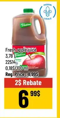 Mayrand Fresh apple juice QUEBEC offer