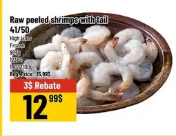 Mayrand High Liner Raw peeled shrimps with tail 41/50 offer