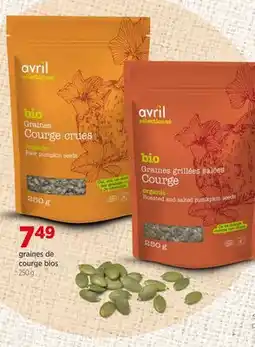 Avril Graines de courge bios offer