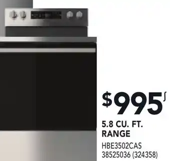 RONA 5.8 CU. FT. RANGE offer