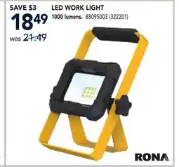 RONA RONA LED WORK LIGHT offer