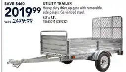 RONA UTILITY TRAILER, 4.5' x 7.5' offer