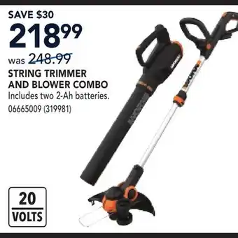 RONA STRING TRIMMER AND BLOWER COMBO offer