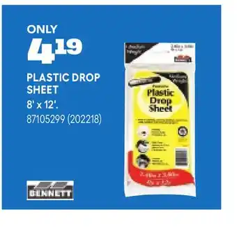 RONA BENNETT PLASTIC DROP SHEET 8' x 12' offer