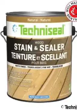 RONA 3.78-L cans of TECHNISEAL wood stain and sealer offer