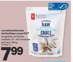 L'Intermarché CREVETTES BLANCHES DU PACIFIQUE CRUES, 31 - 40 CREVETTES PAR LIVRE, 400 G offer
