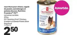 L'Intermarché NOURRITURE POUR CHIENS, RAGOÛT DE POULET, CANNEBERGES ET PATATES DOUCES, NUTRITION PREMIÈRE, 374 g offer