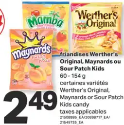 L'Intermarché FRIANDISES WERTHER'S ORIGINAL, MAYNARDS OU SOUR PATCH KIDS, 60 - 154 g offer